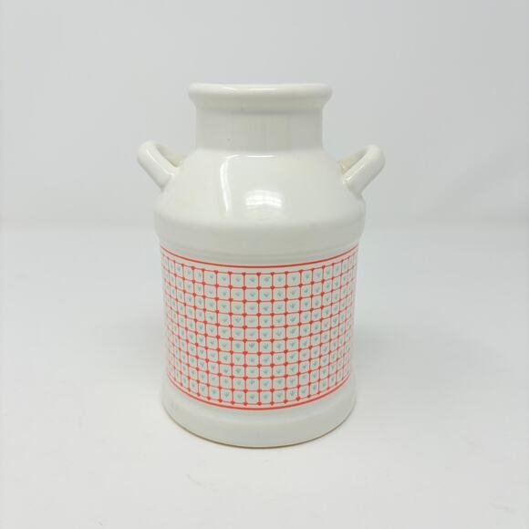 Vtg 80s Himark Peaches N Cream Cow Jug Canister Utensils Spoon Rest Trivet NOS - Picture 5 of 16